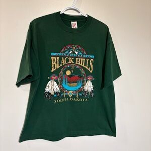 Vintage Jerzees teeshirt Black Hills South Dakota Native Indigenous feathers